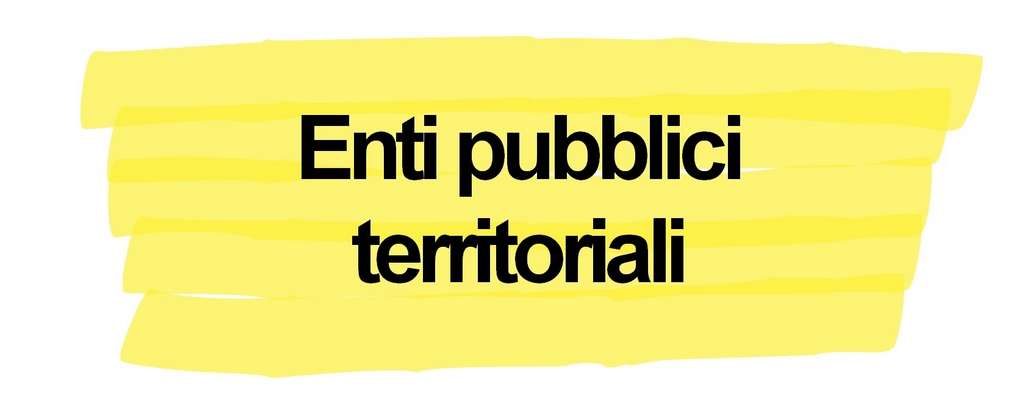 Enti pubblici territoriali Enti pubblici territoriali